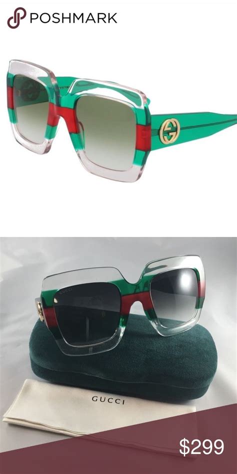 gucci green red sunglasses|red and green Gucci glasses.